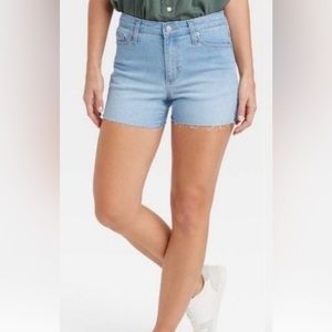 Universal Thread High Rise Midi Light Wash Short